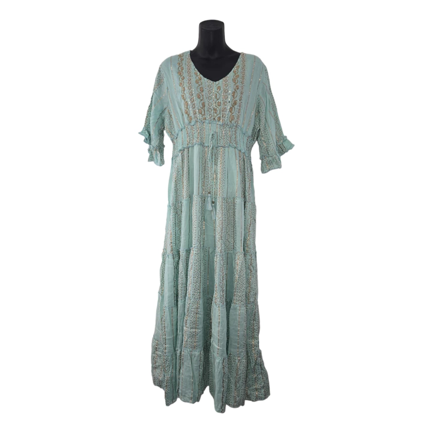 Embroidered Boho Maxi Dress