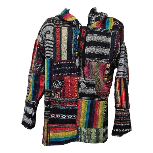Brushed Cotton Multi-Colour Patchwork Hoodie