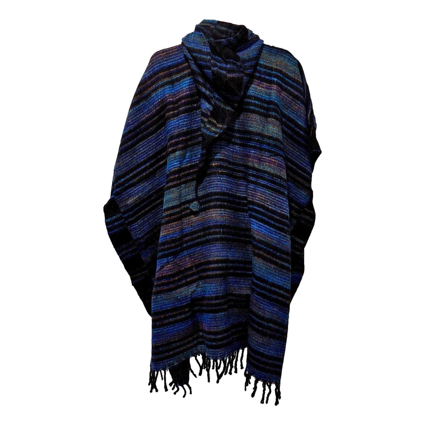 Brushed Poncho With Pixie Hood