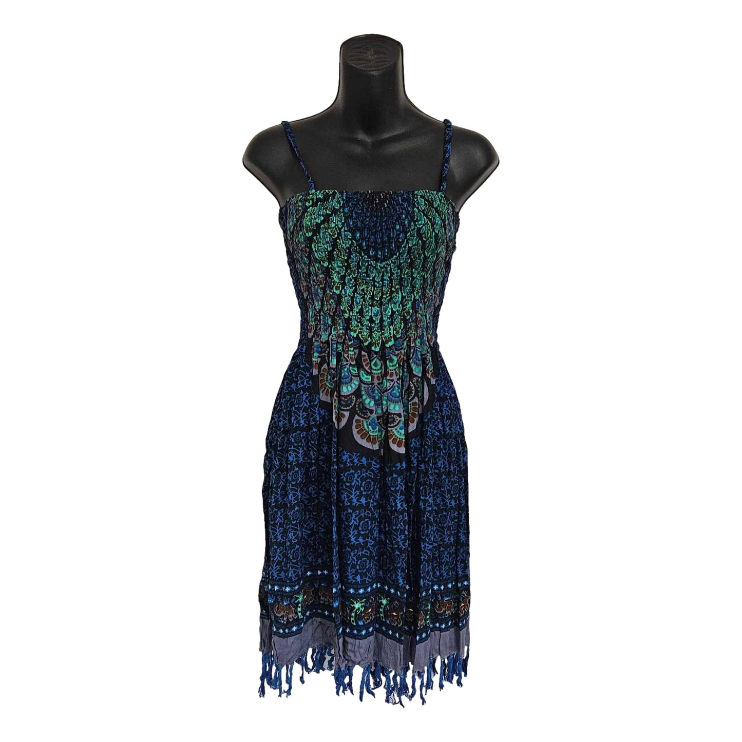 Mandala Shirred Dress