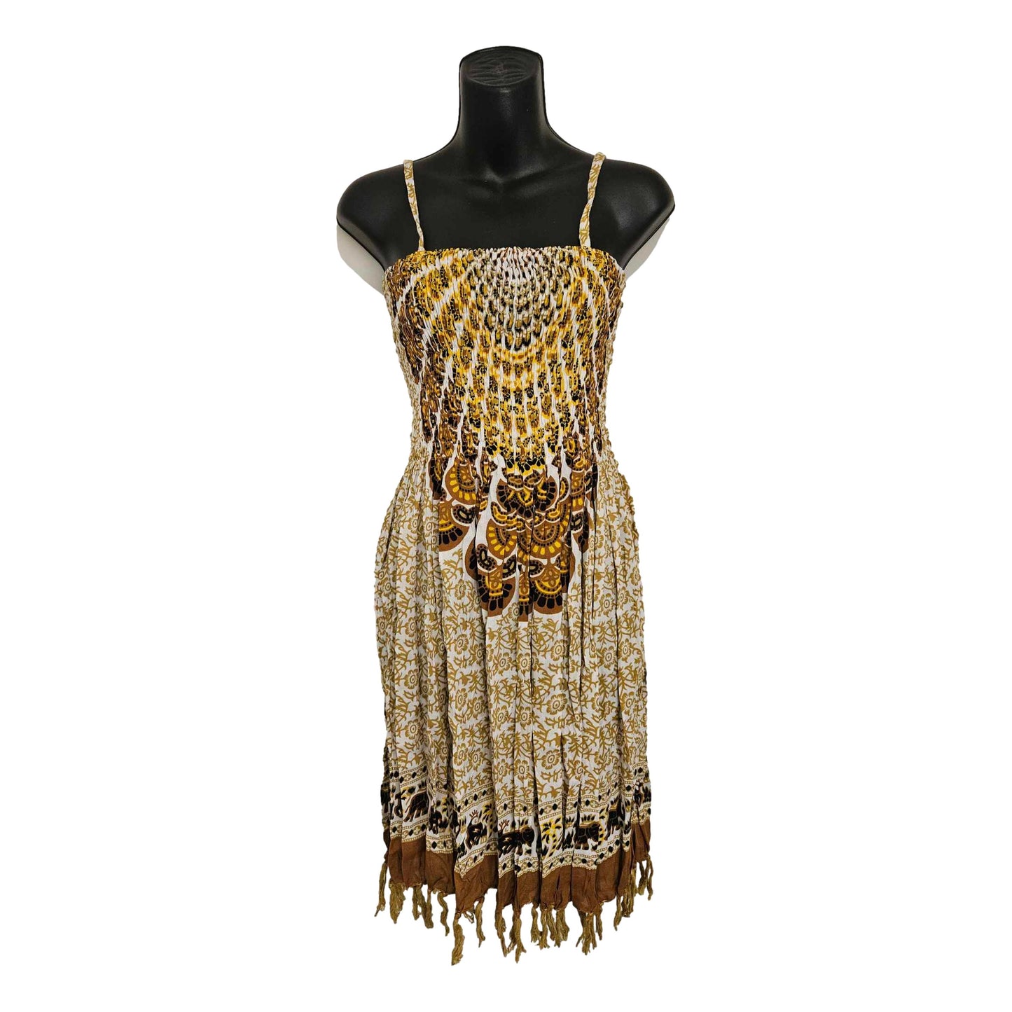 Mandala Shirred Dress