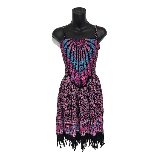 Mandala Shirred Dress