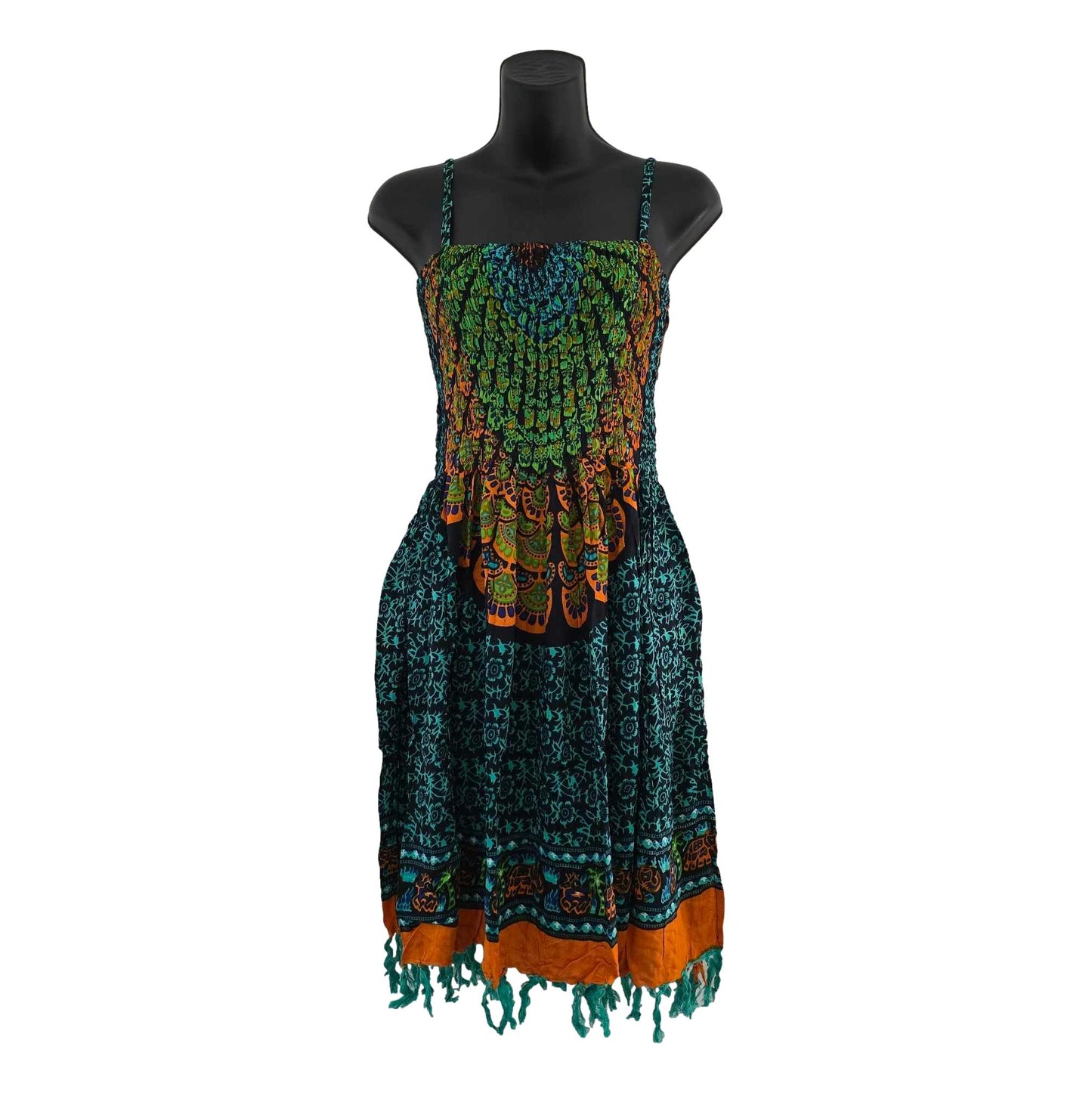 Mandala Shirred Dress