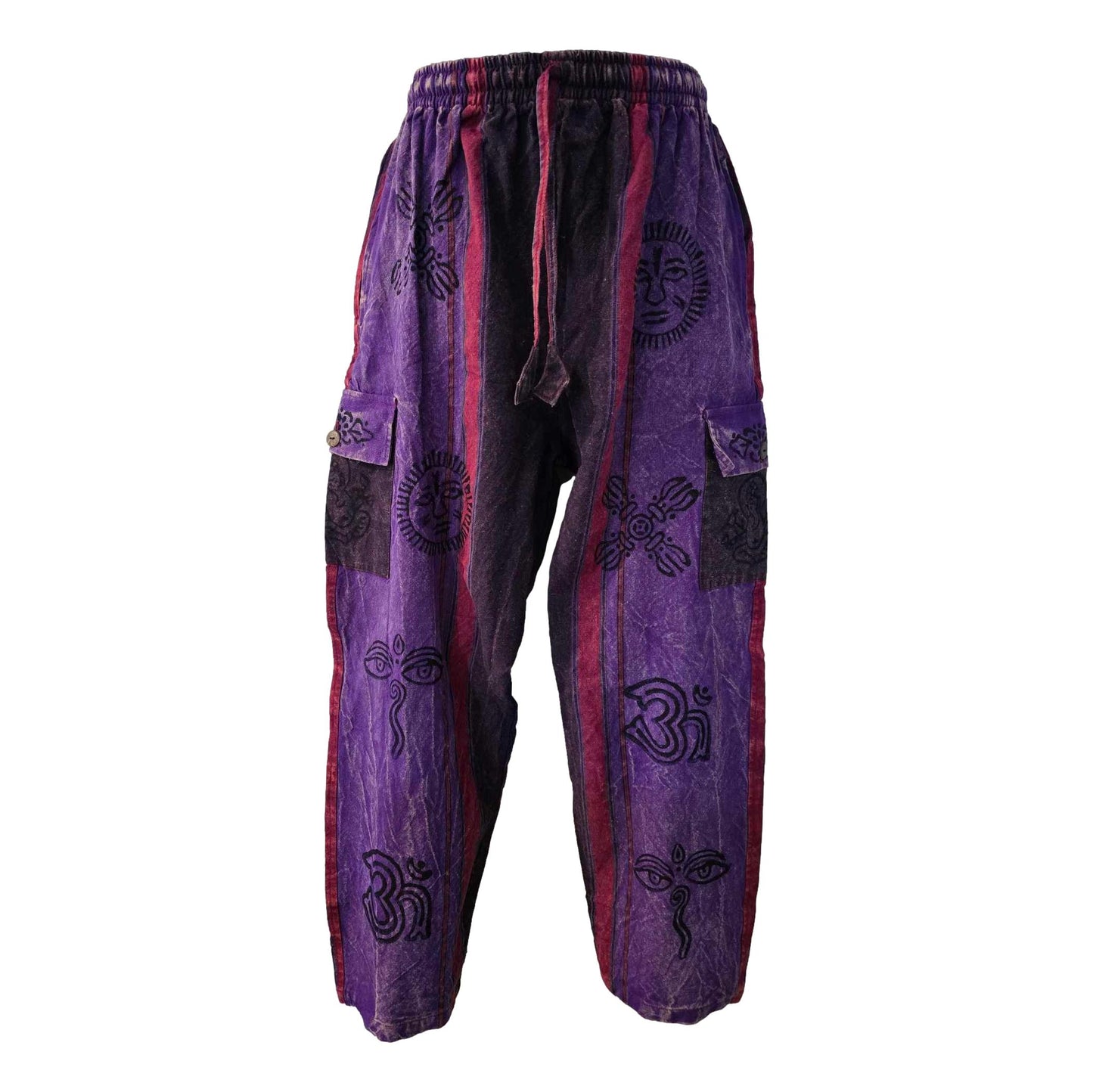 Block Print Stone Washed Pants