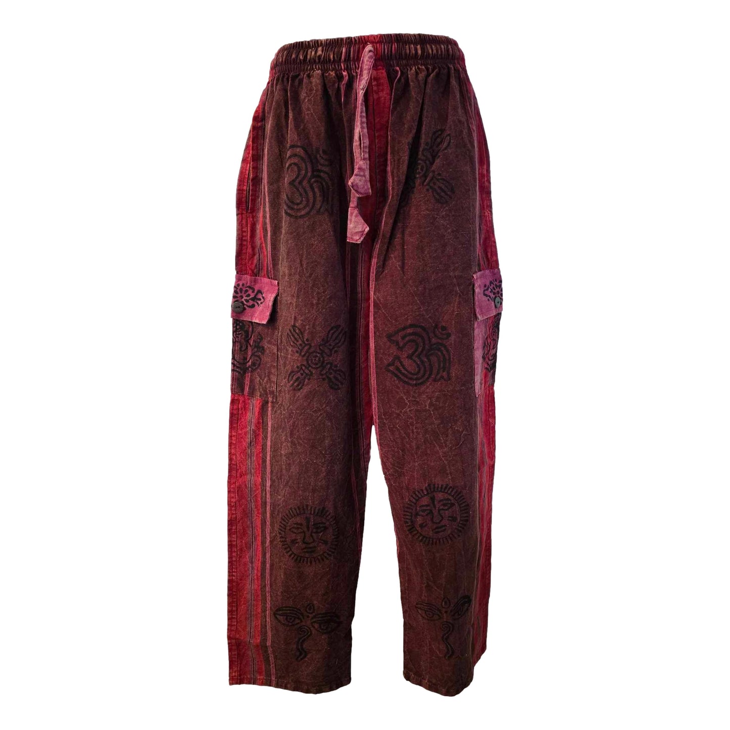 Block Print Stone Washed Pants