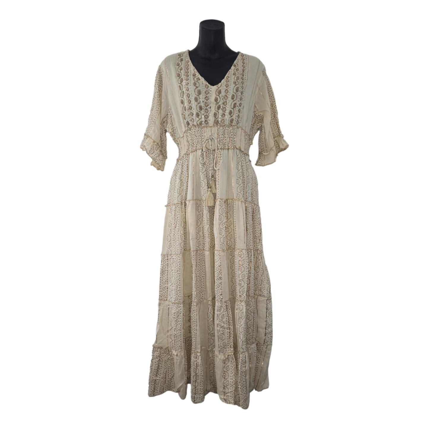 Embroidered Boho Maxi Dress