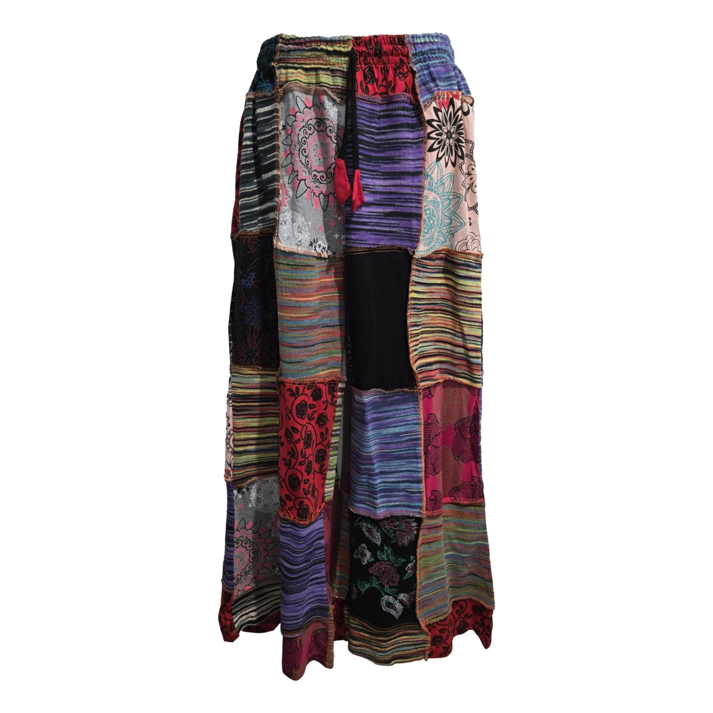 Cotton Wide Leg Patch Pants