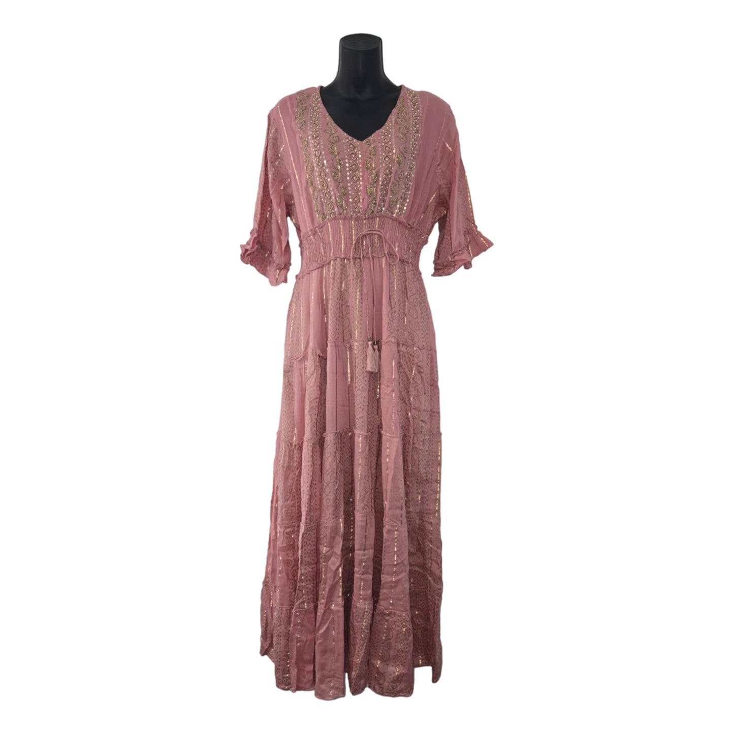 Embroidered Boho Maxi Dress