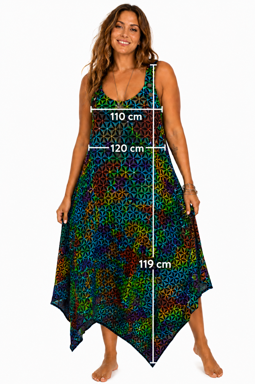 Rainbow Flower Of Life Dress