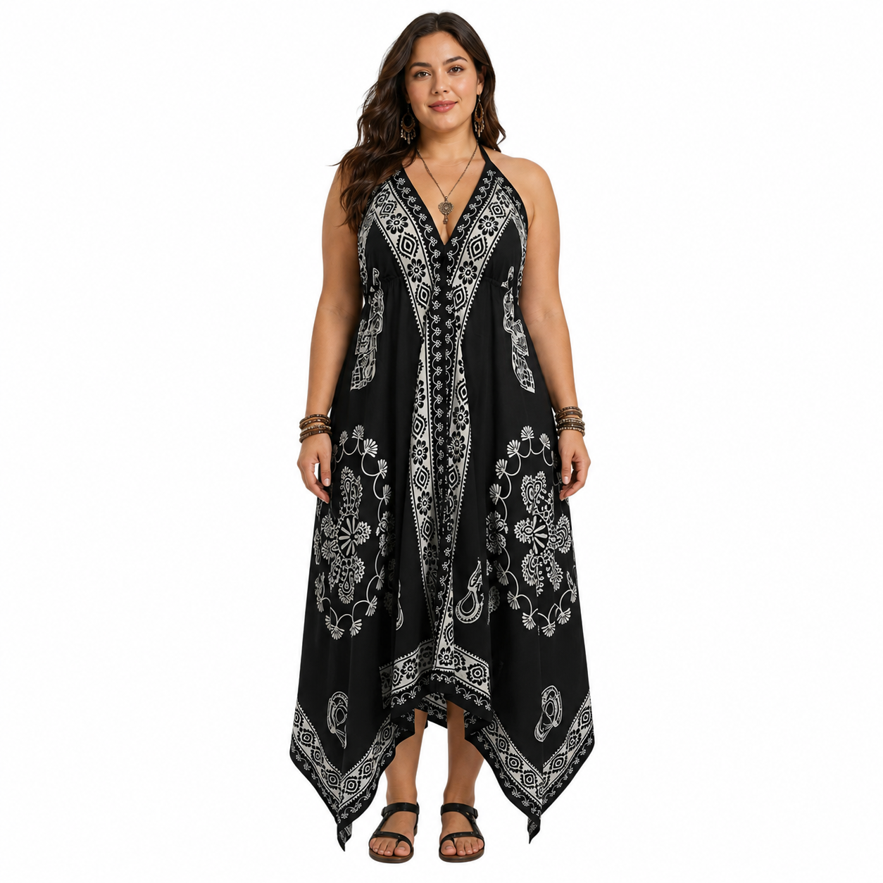 Backless Halter Neck Dress
