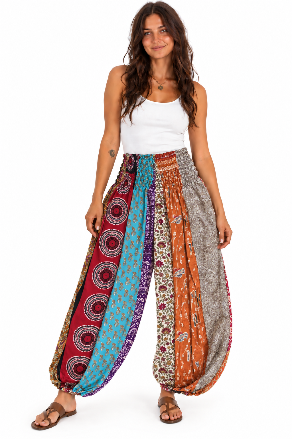 Patchwork Harem Pants