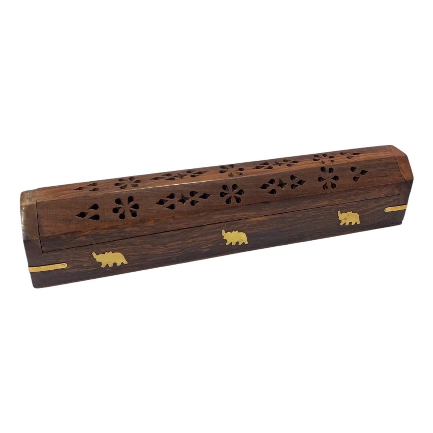 Polished Wooden Hex Incense Box