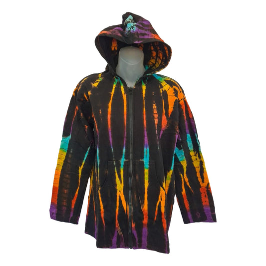 Rainbow Tie Dye Jacket with Hood