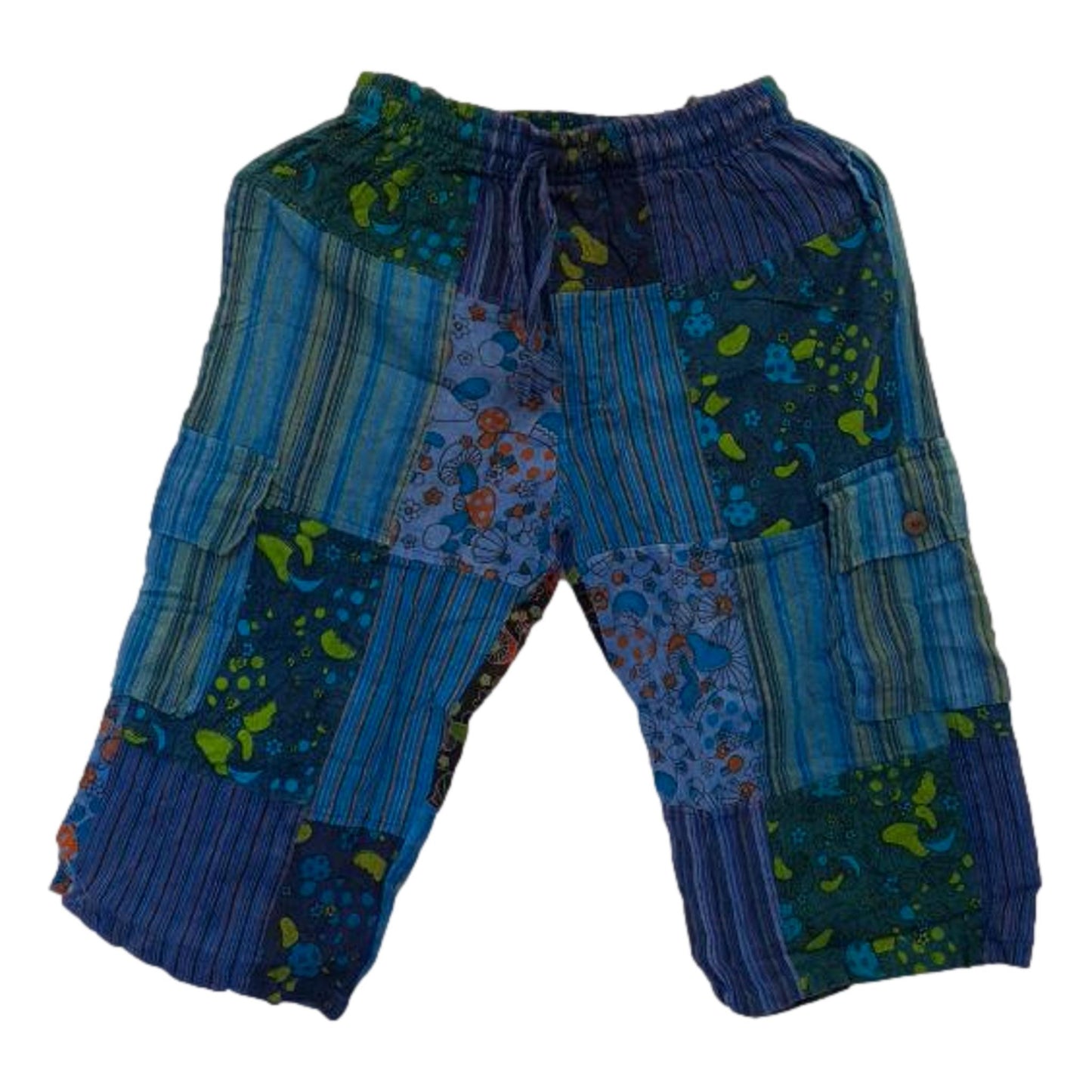 Patchwork unisex Mushroom Shorts