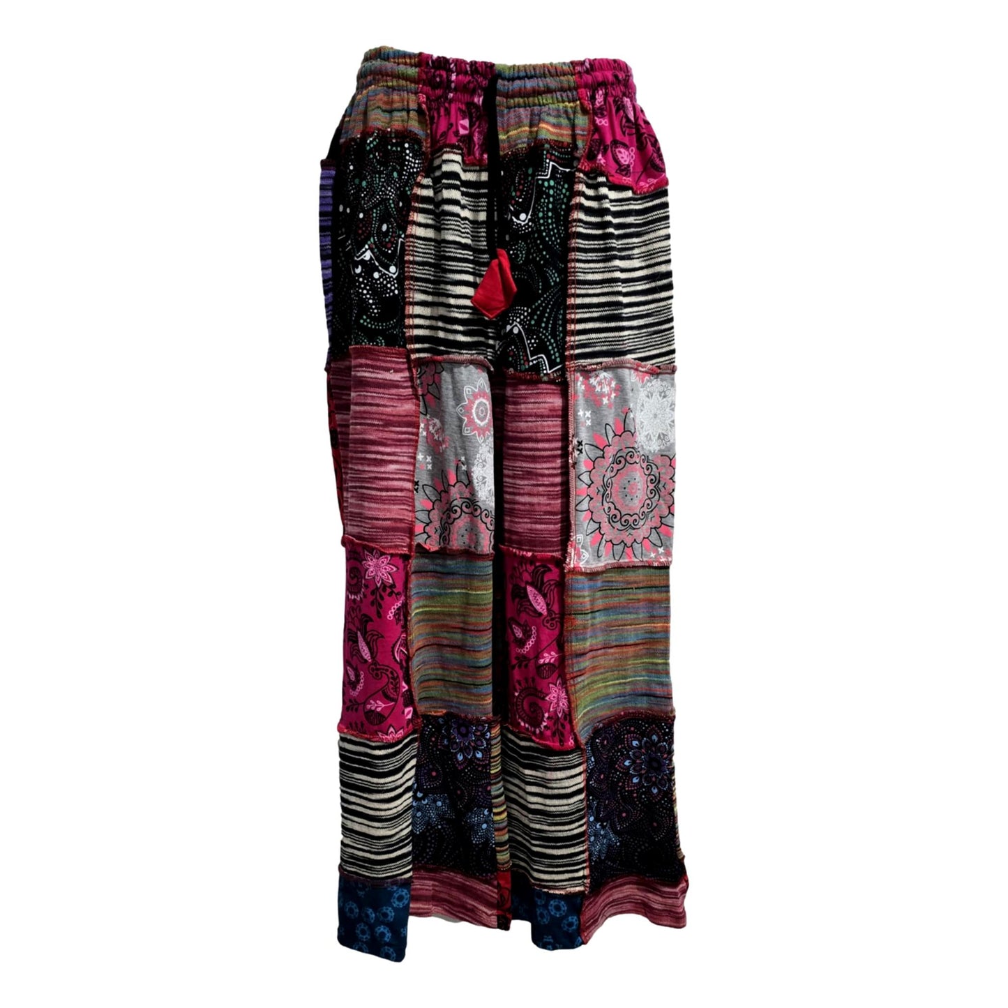 Cotton Wide Leg Patch Pants