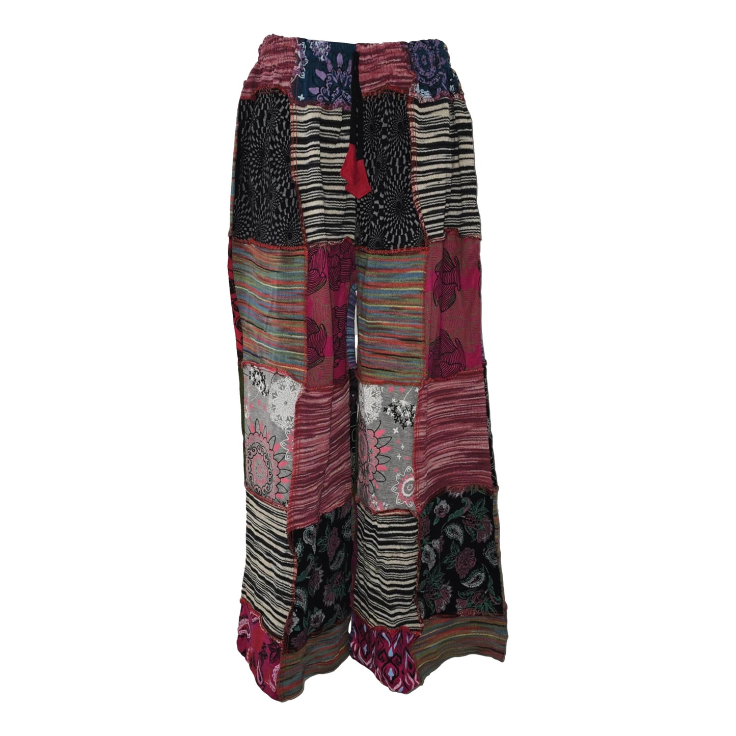 Cotton Wide Leg Patch Pants