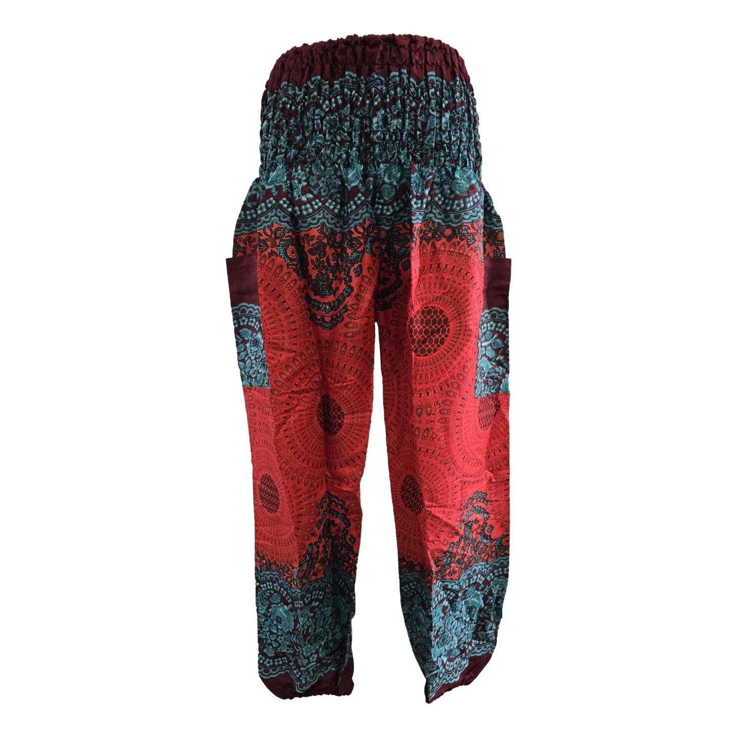 Shirred Waist Harem Pants