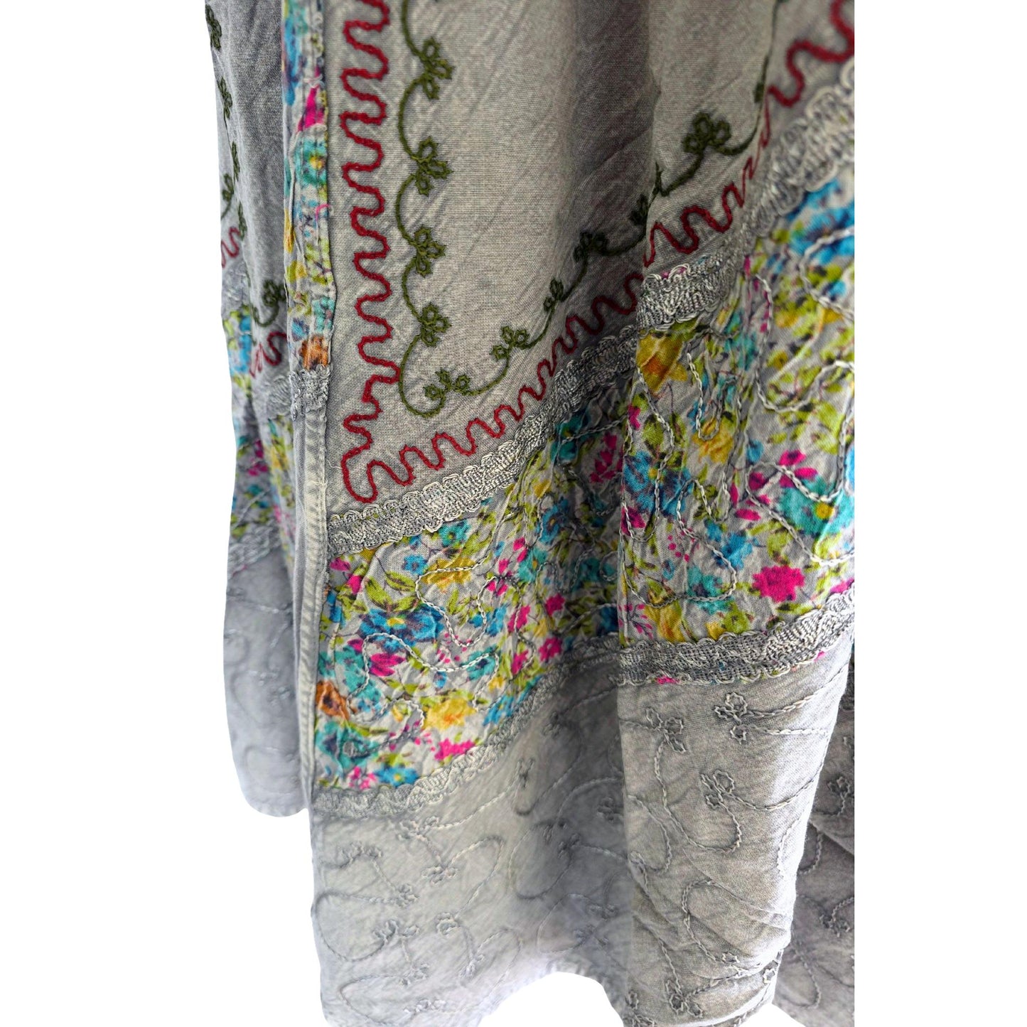 Boho Embroidered Skirt