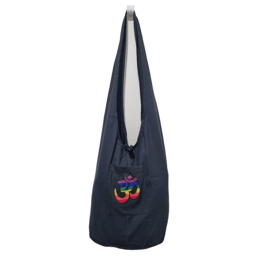 Rainbow  Embroidered Om Stripe Sling/ Cross Over Bag