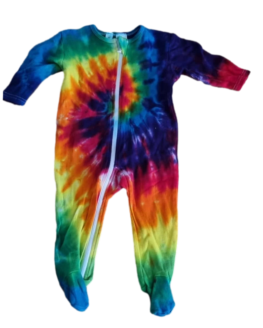Rainbow Tie Dye Baby Romper