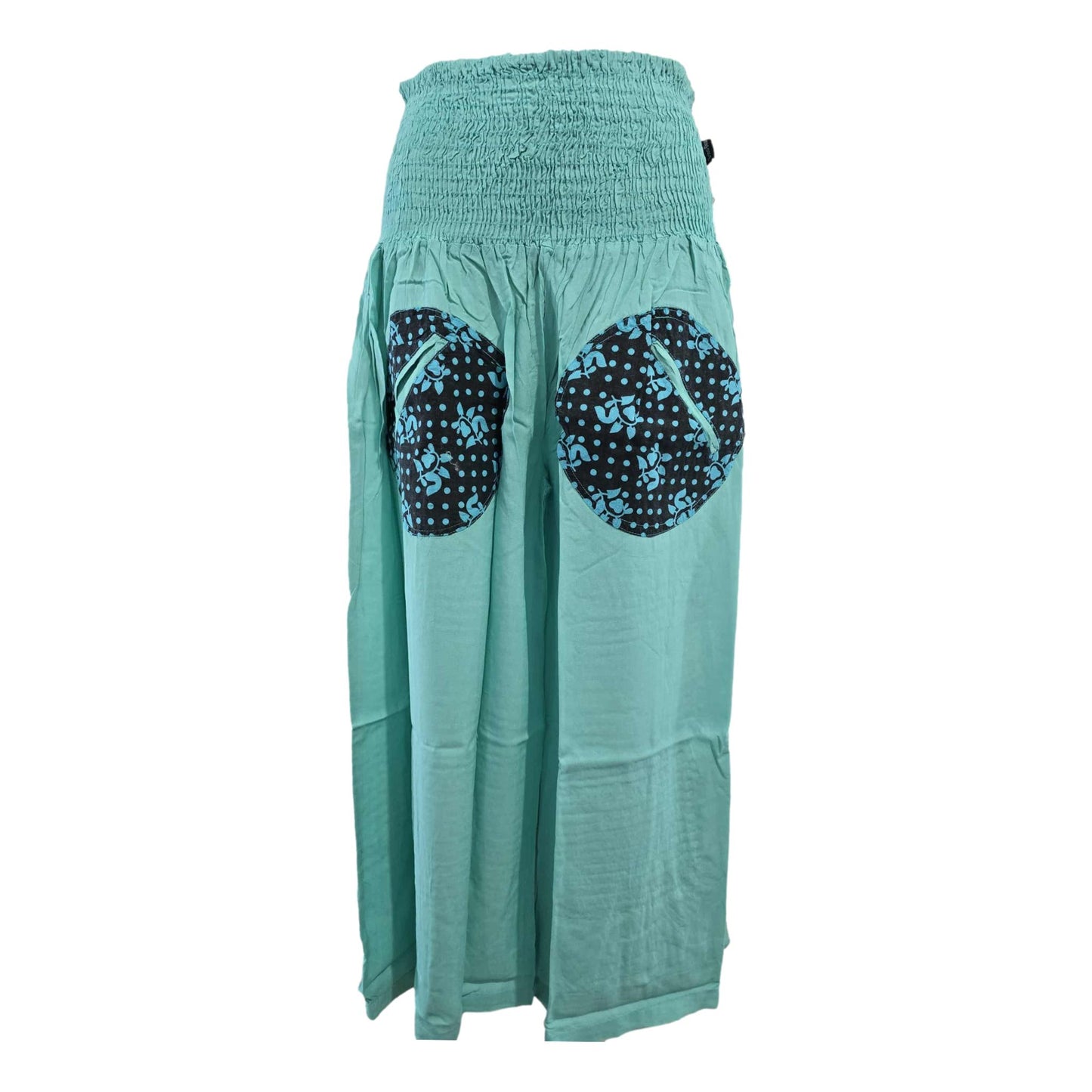 Cotton & Rayon Wide Leg Pants