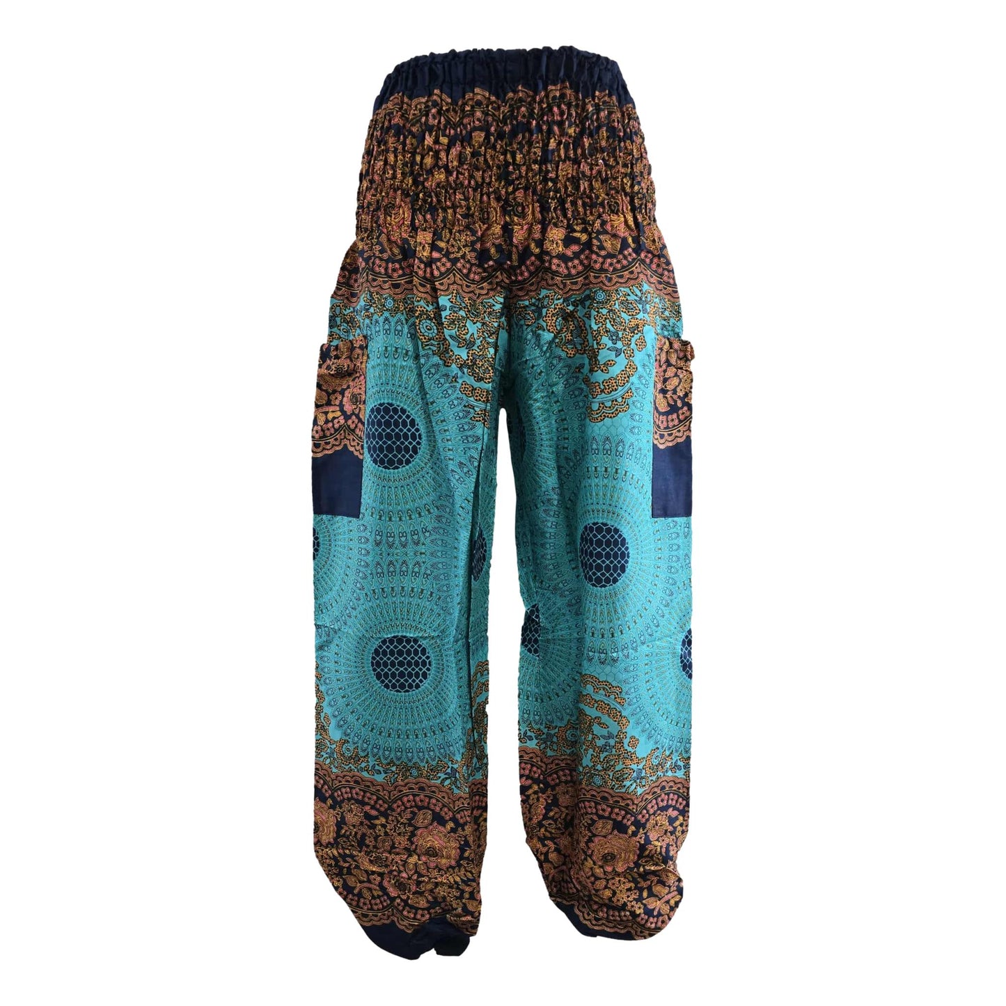 Shirred Waist Harem Pants