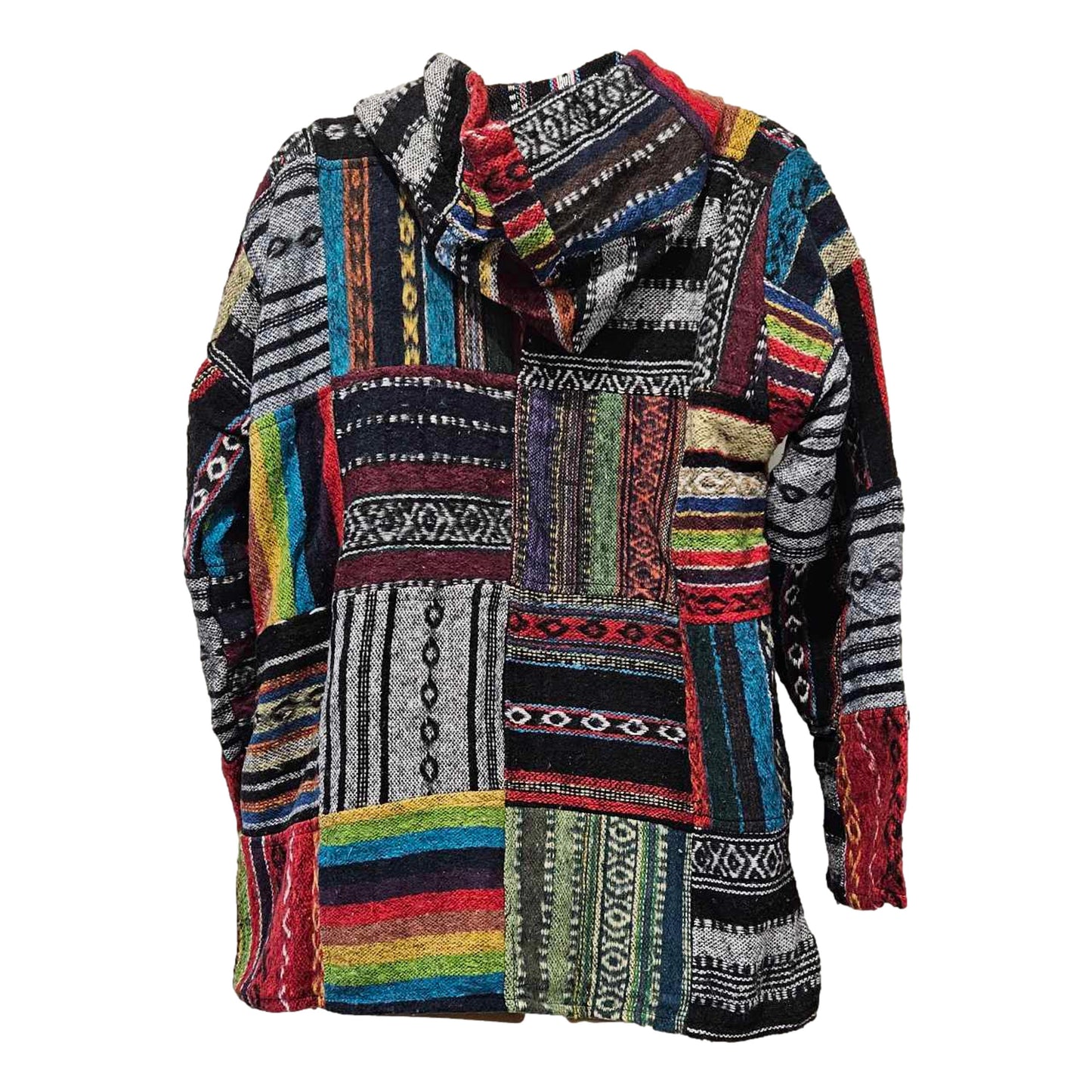 Brushed Cotton Multi-Colour Patchwork Hoodie