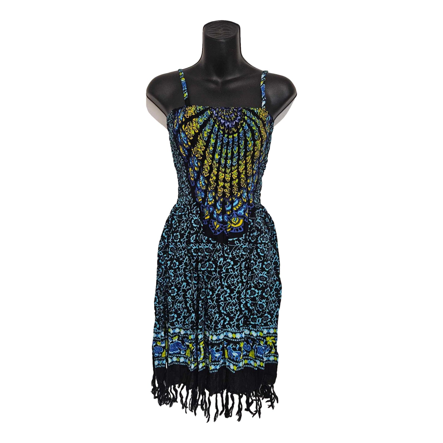 Mandala Shirred Dress