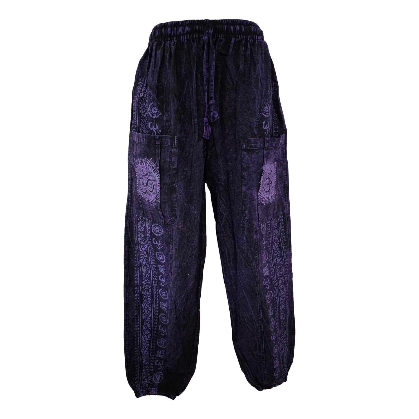 Stone Washed Om Pants - SF41