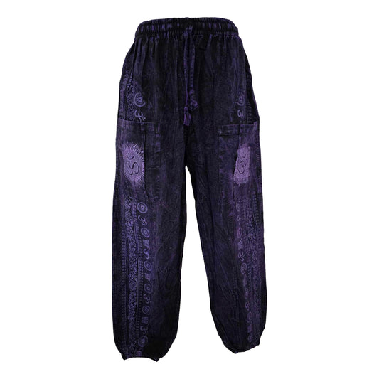 Stone Washed Om Pants - SF41