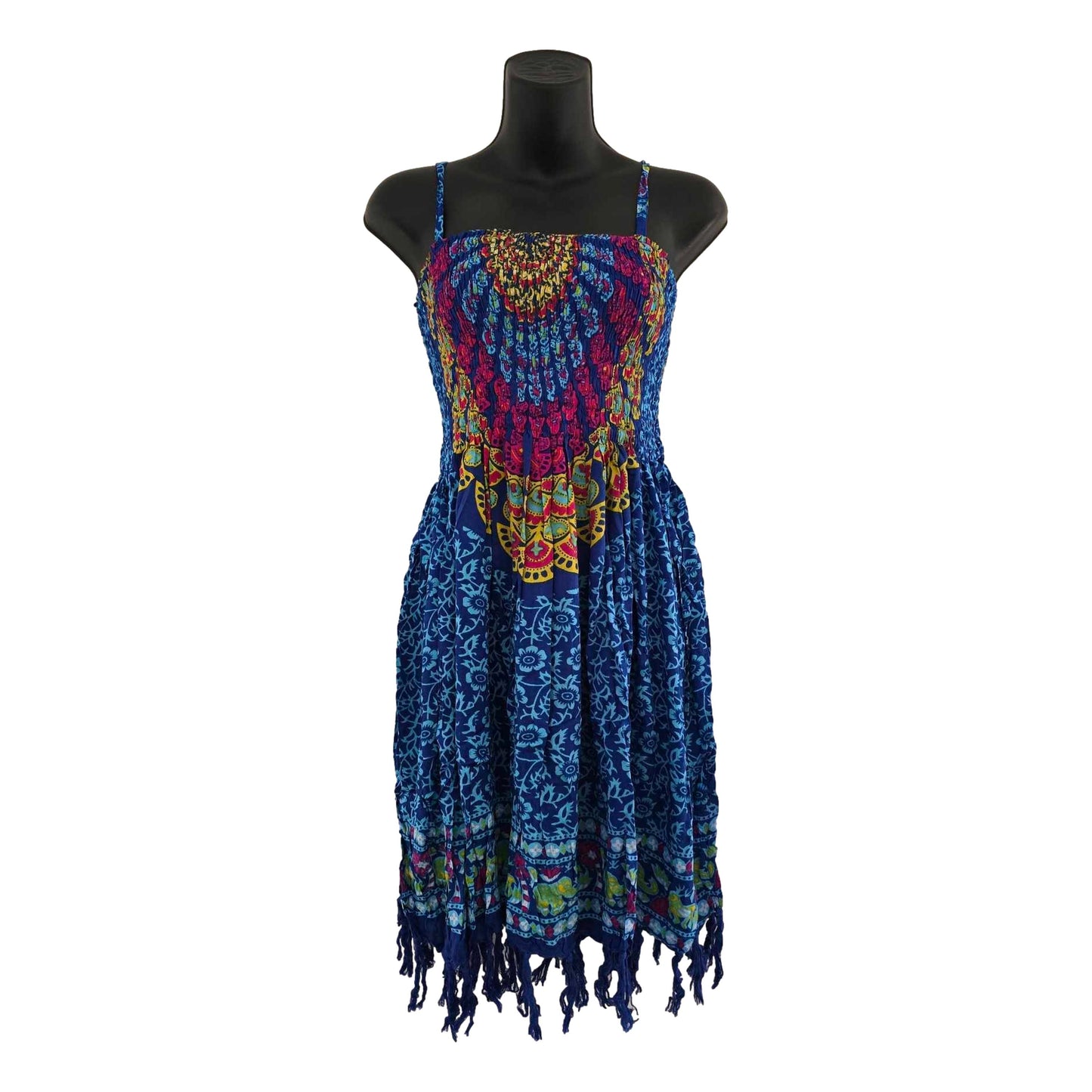 Mandala Shirred Dress