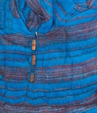 Brushed  Poncho With Pixie Hood