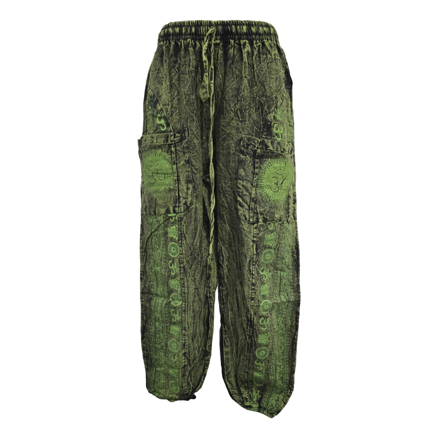 Stone Washed Om Pants