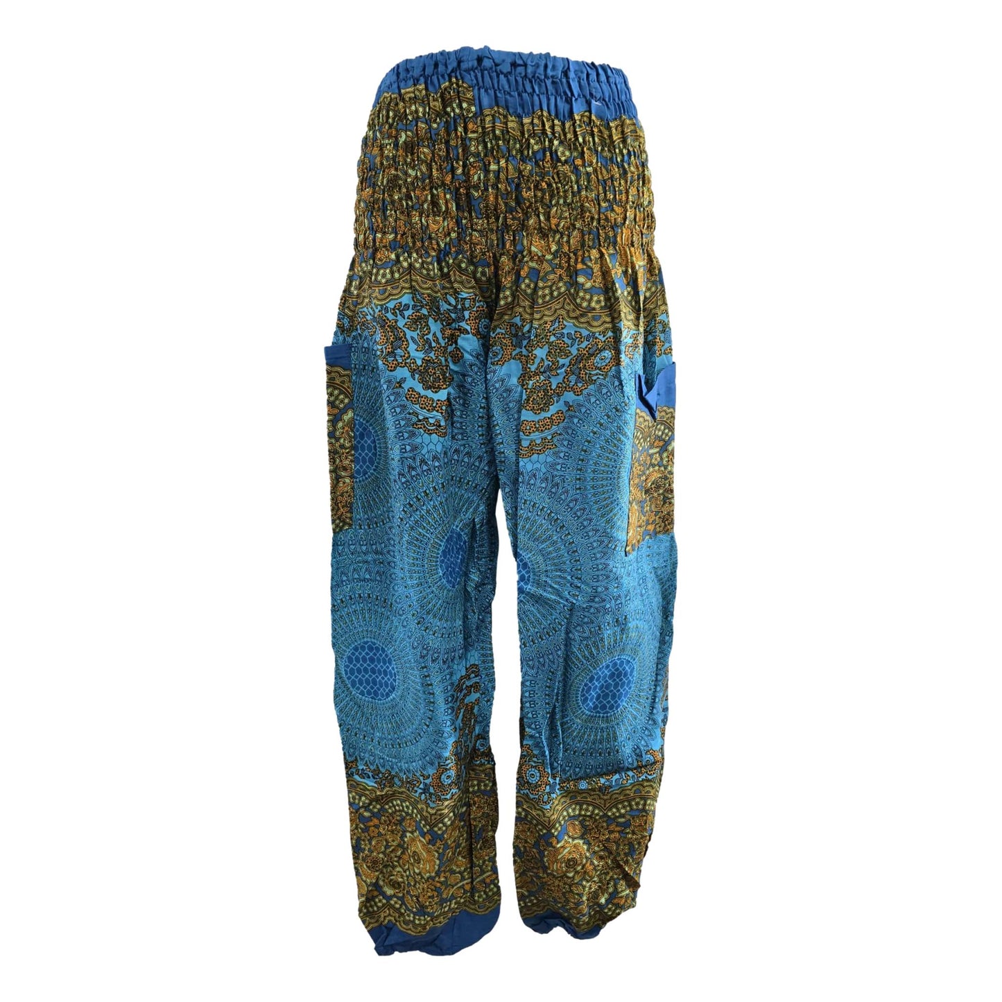 Shirred Waist Harem Pants