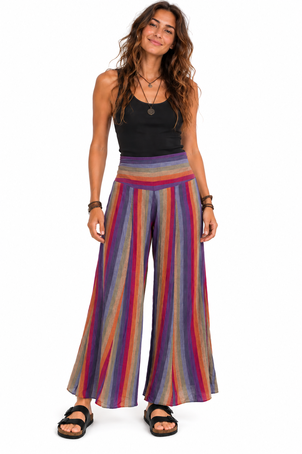 Relaxed Cotton Stripe Pants