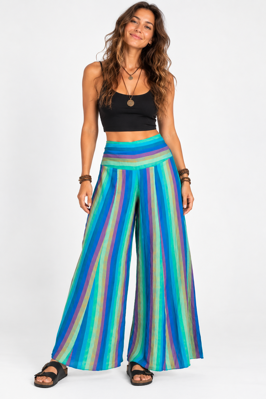 Relaxed Cotton Stripe Pants
