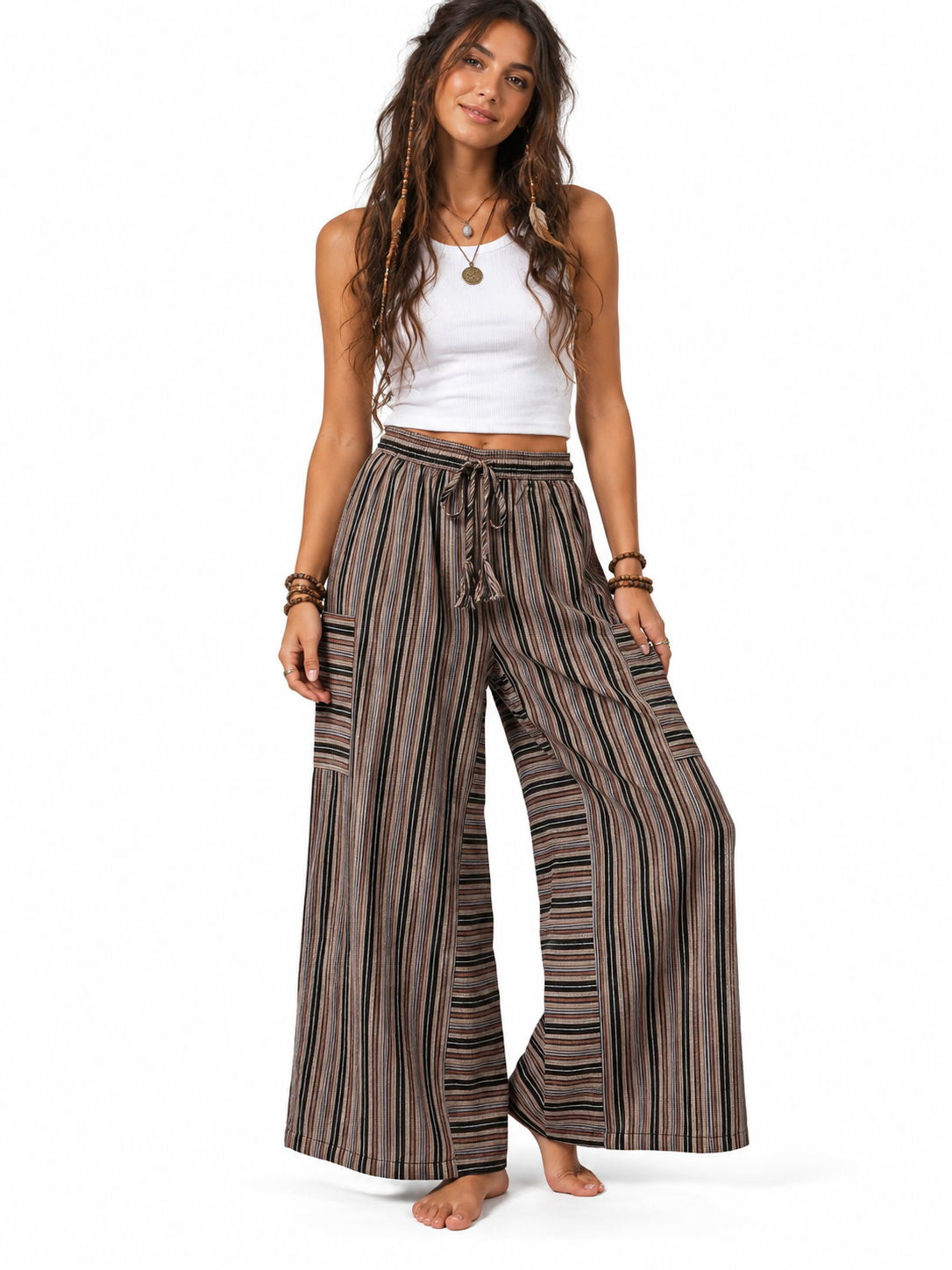Unisex Cotton Wide Leg Pants