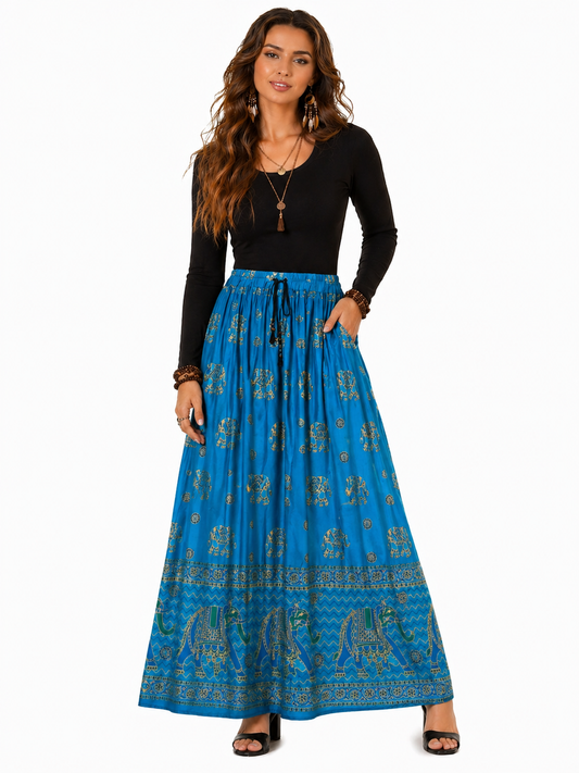 High Waisted Elephant Skirt
