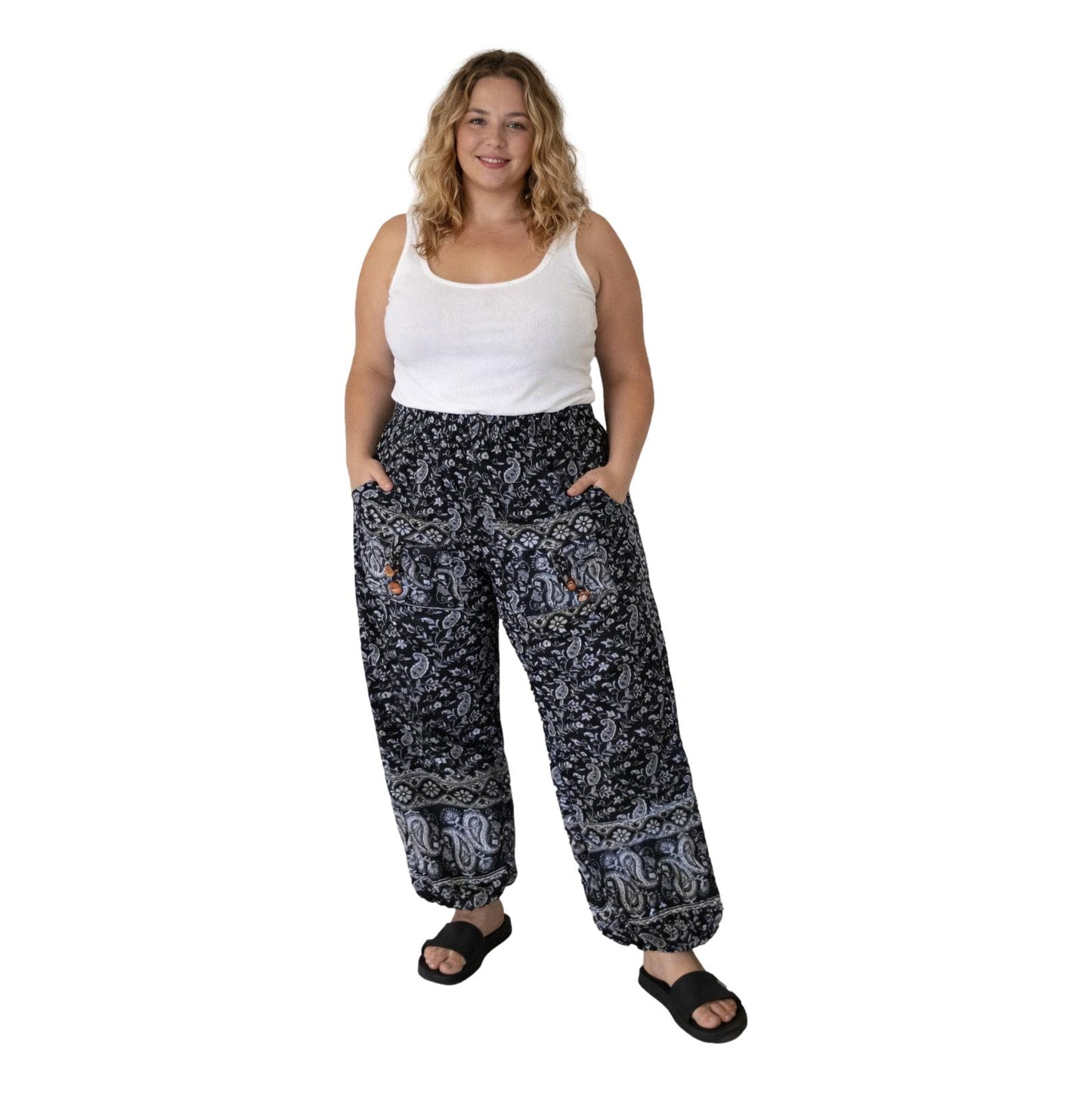 Paisley Vegan Wool Pants