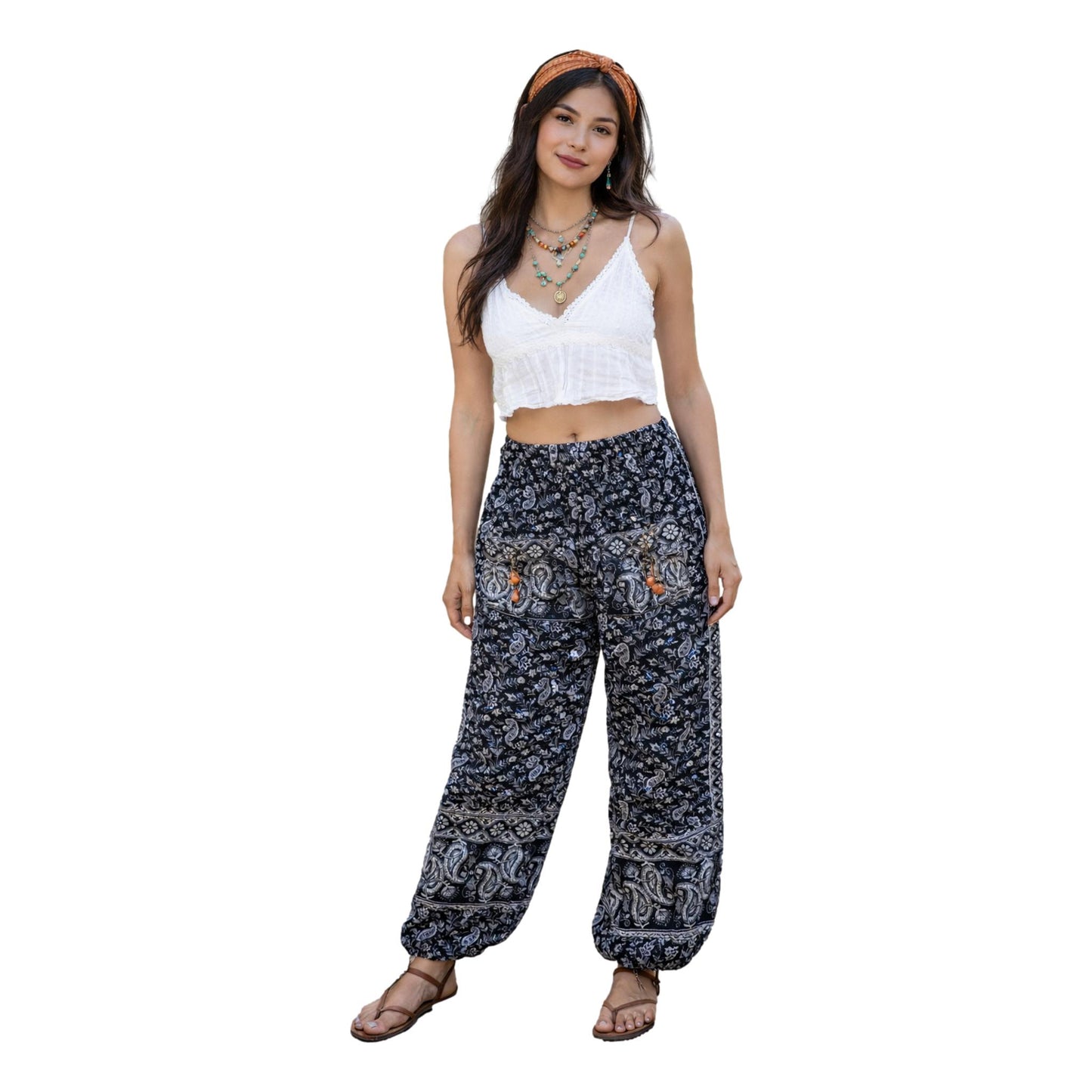 Paisley Vegan Wool Pants
