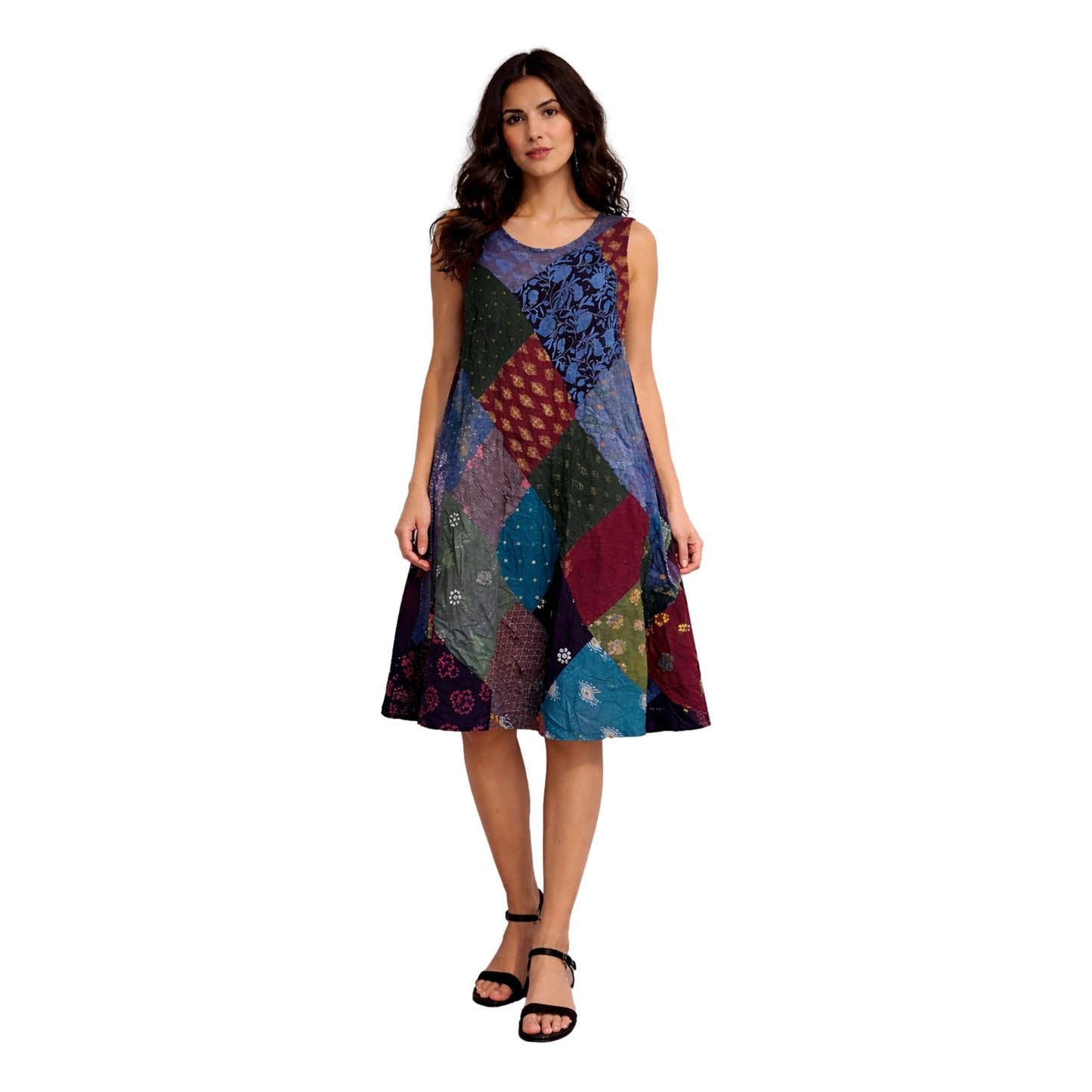 Patchwork Umbrella Dress