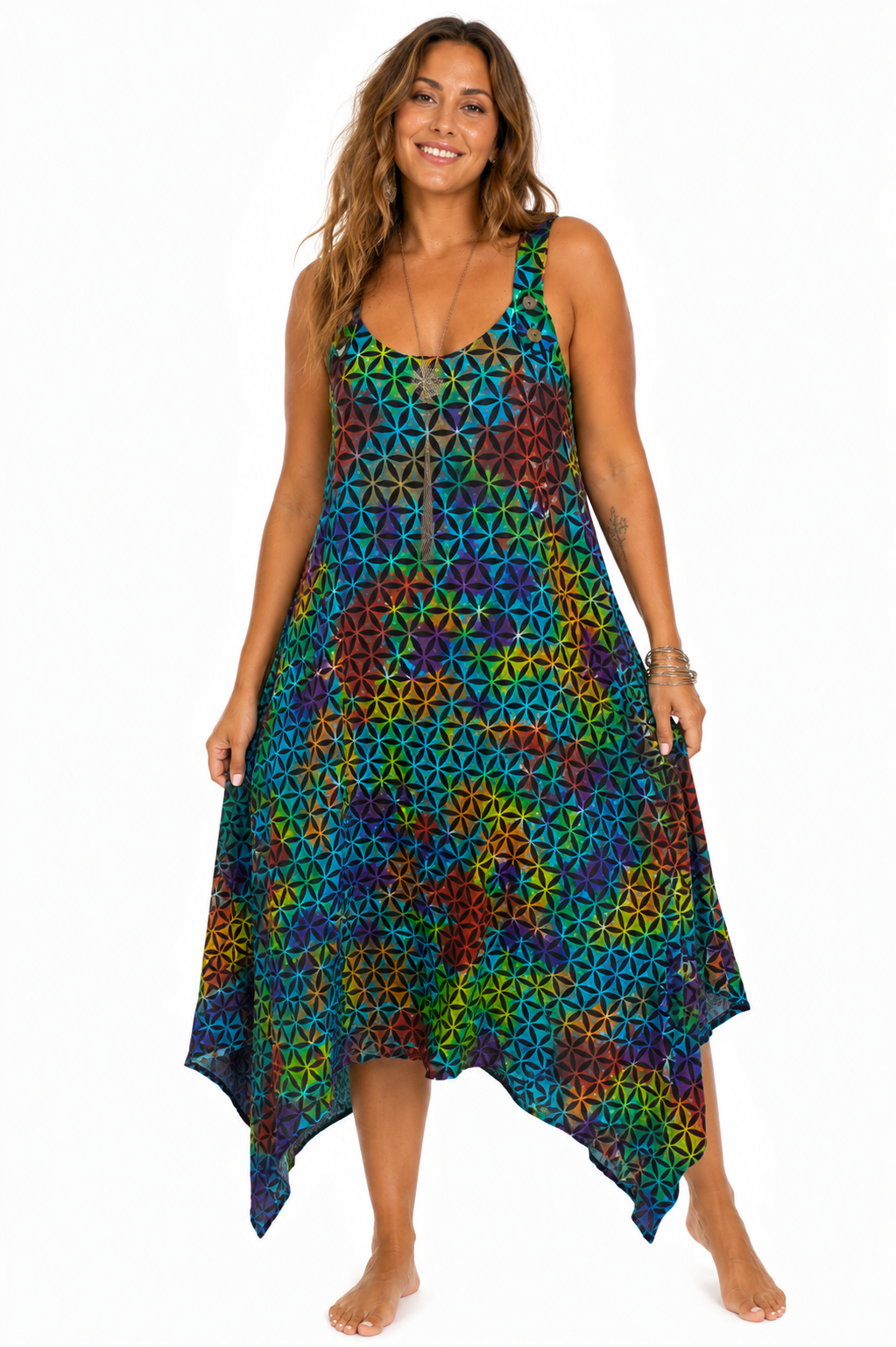 Rainbow Flower Of Life Dress