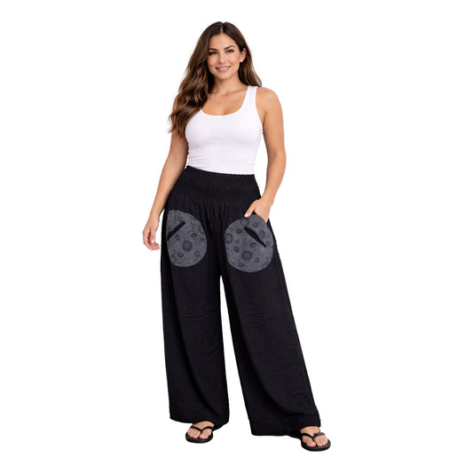 Soft Rayon Wide Leg Pants with front pockets