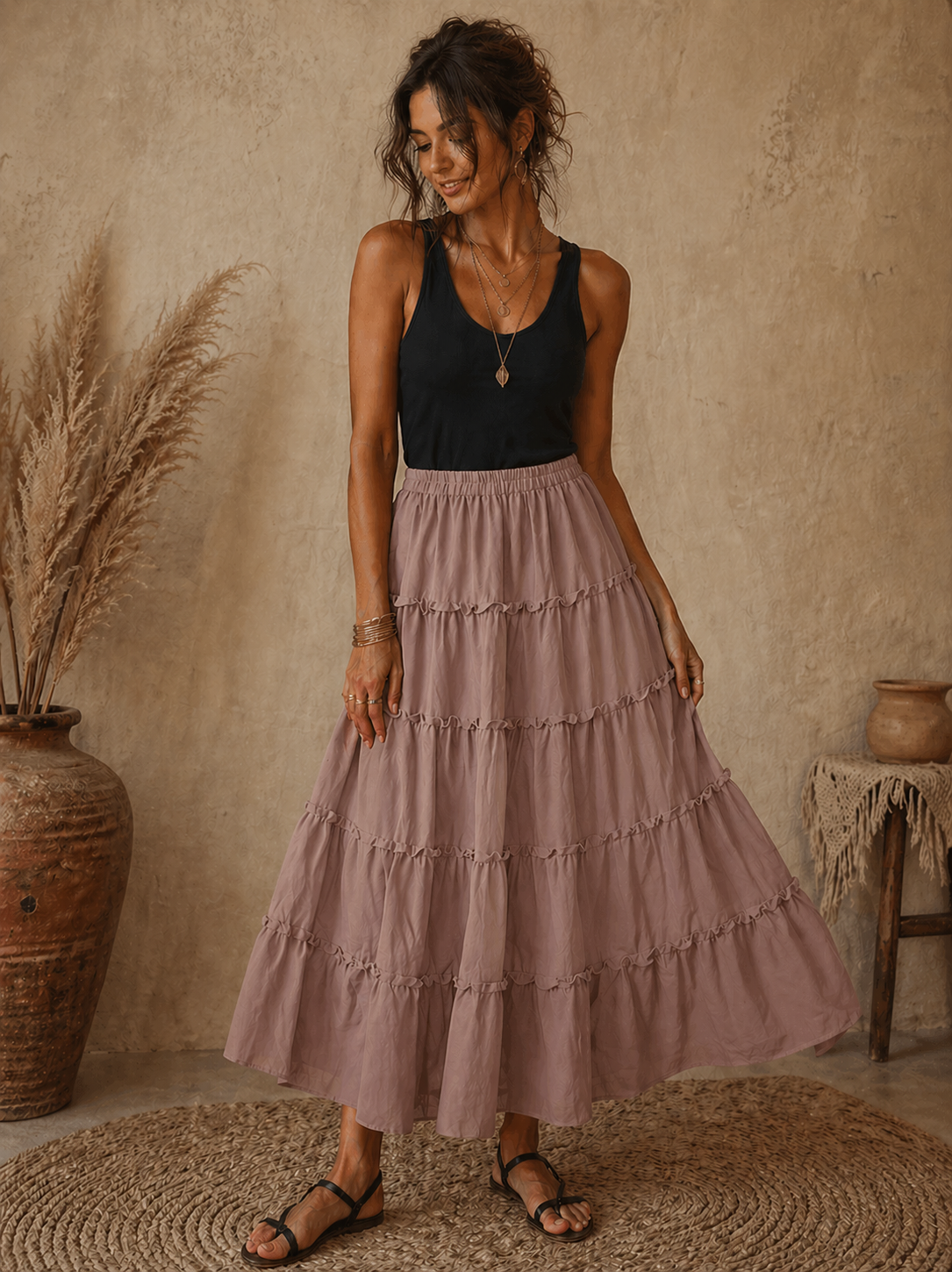 Cotton Maxi Skirt