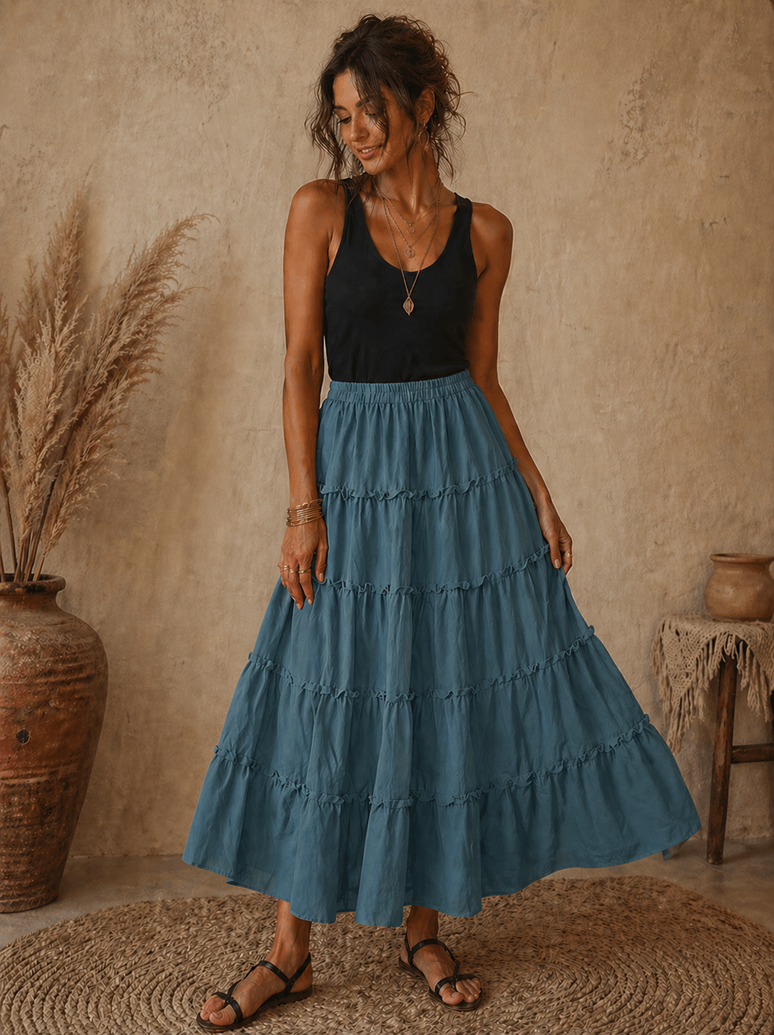 Cotton Maxi Skirt