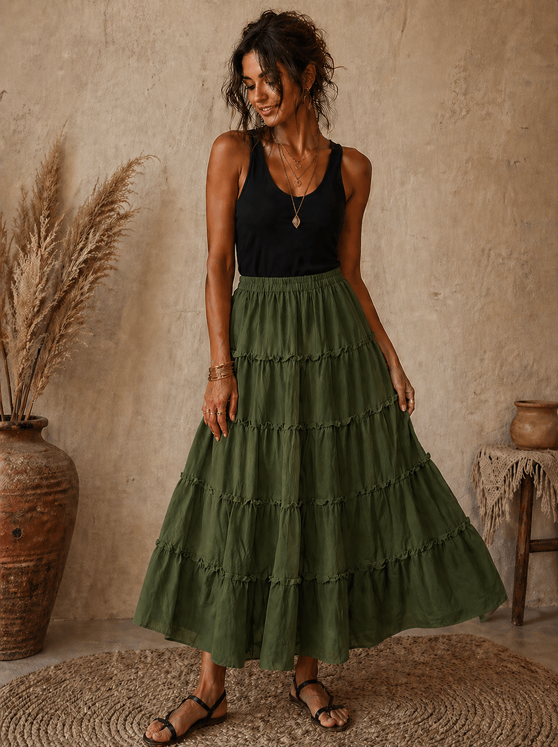 Cotton Maxi Skirt
