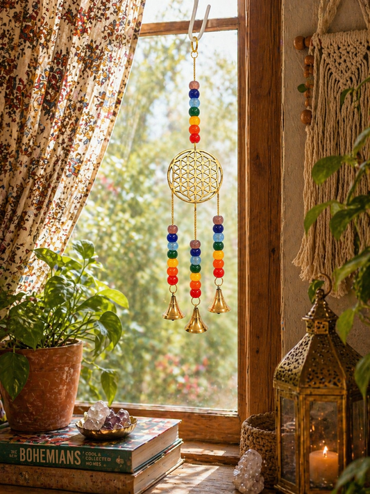 7 Chakra Brass Bell Hangings