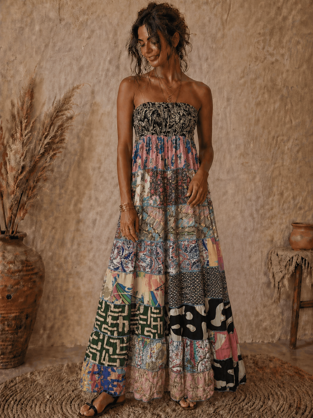 Boho Shirred Dress/Skirt