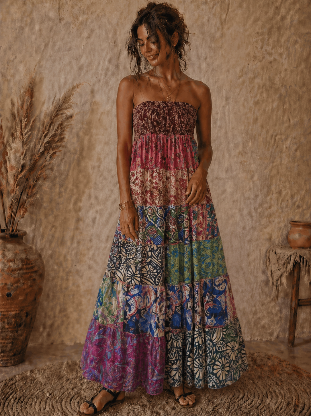 Boho Shirred Dress/Skirt