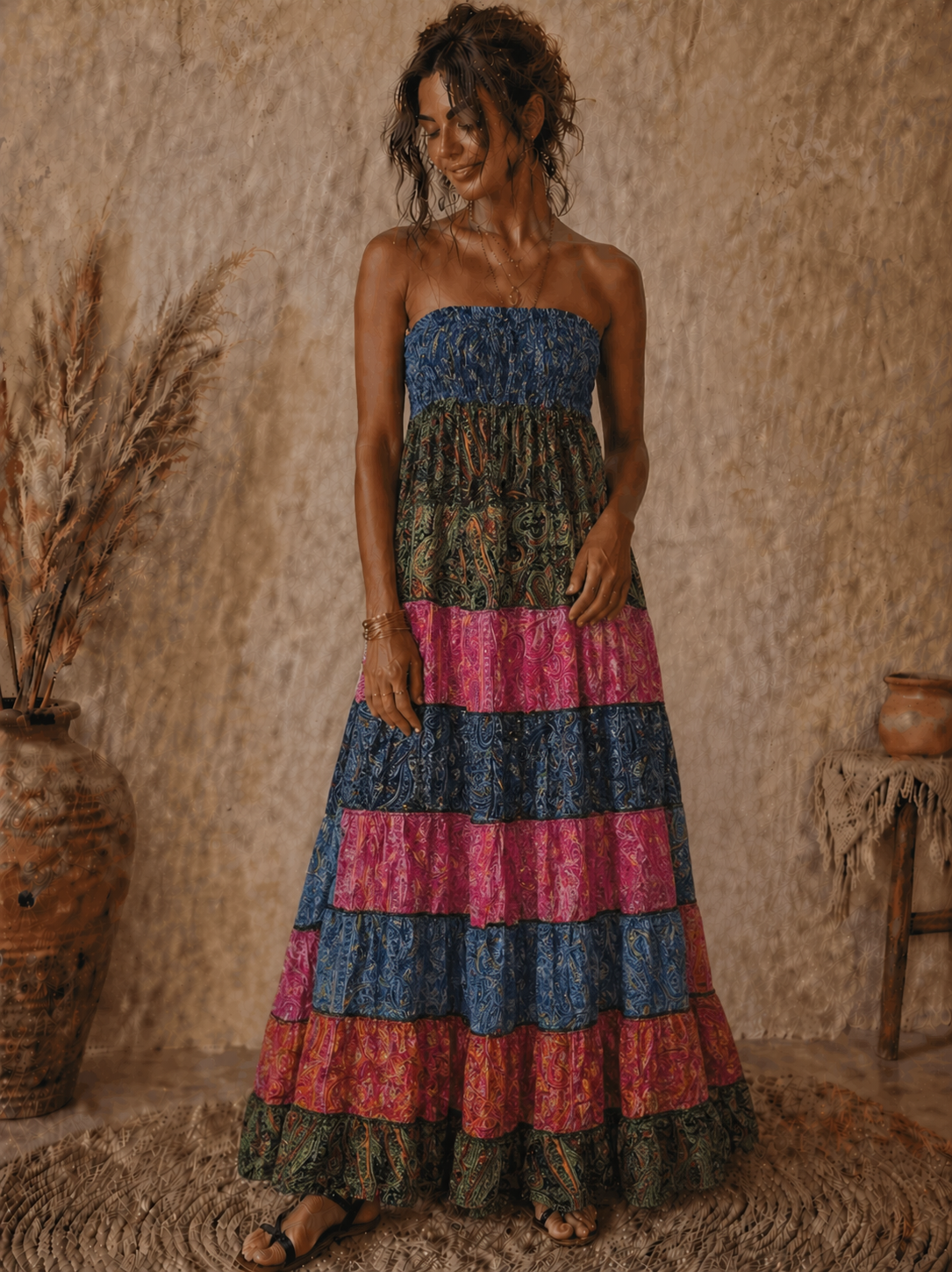 Boho Shirred Dress/Skirt